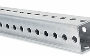 Poteau carré Homologué en acier galvanisé 1 1/2" x 1 1/2" x 10 pieds